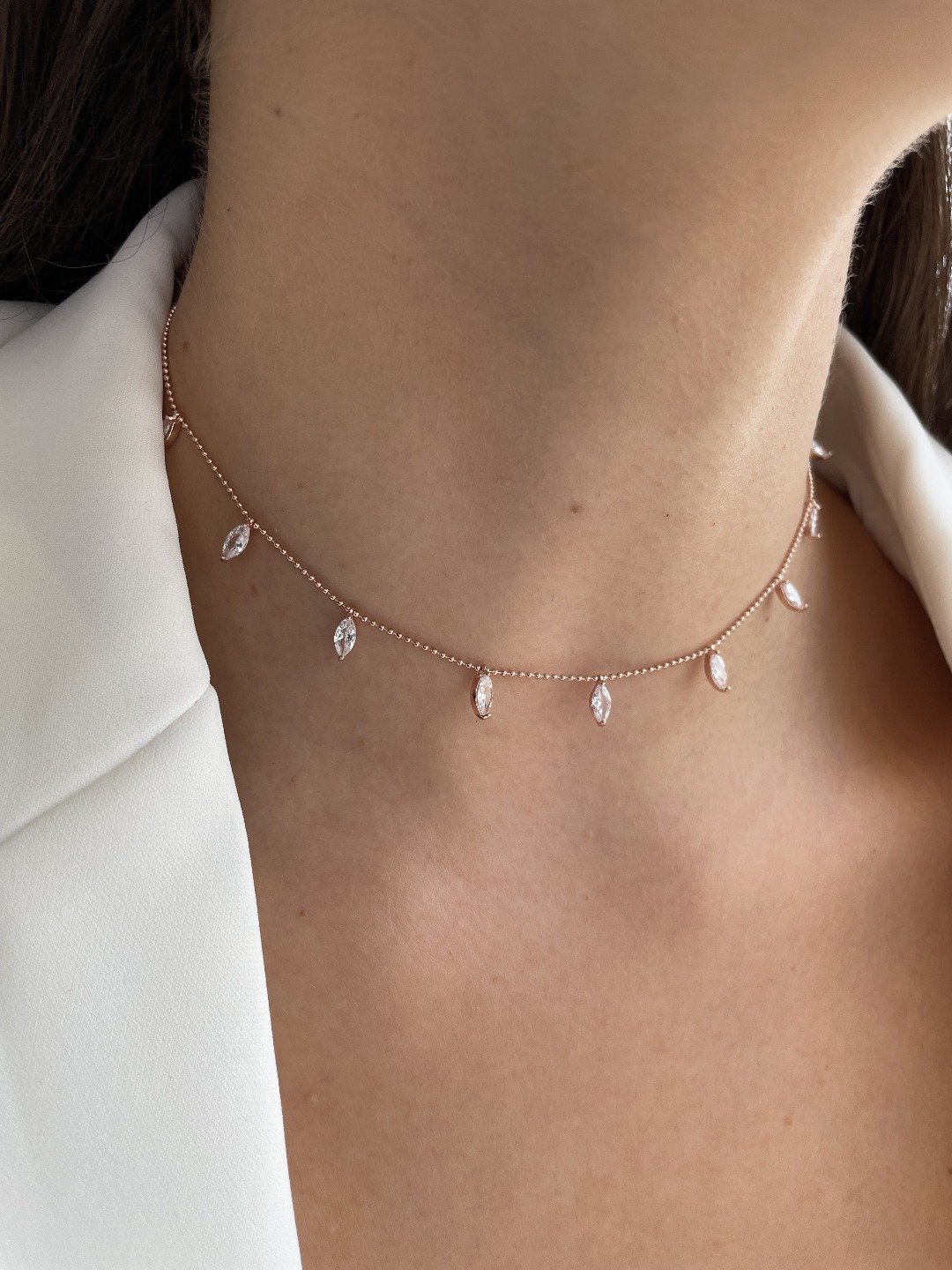 Marquise Charm Choker