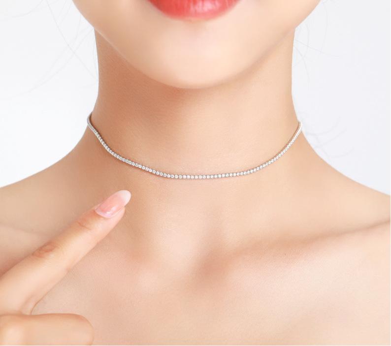 2mm Choker Tennis Necklace
