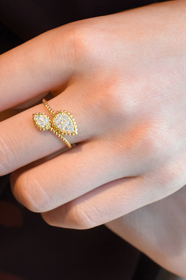 Mazia Ring (Free Size) - Golden
